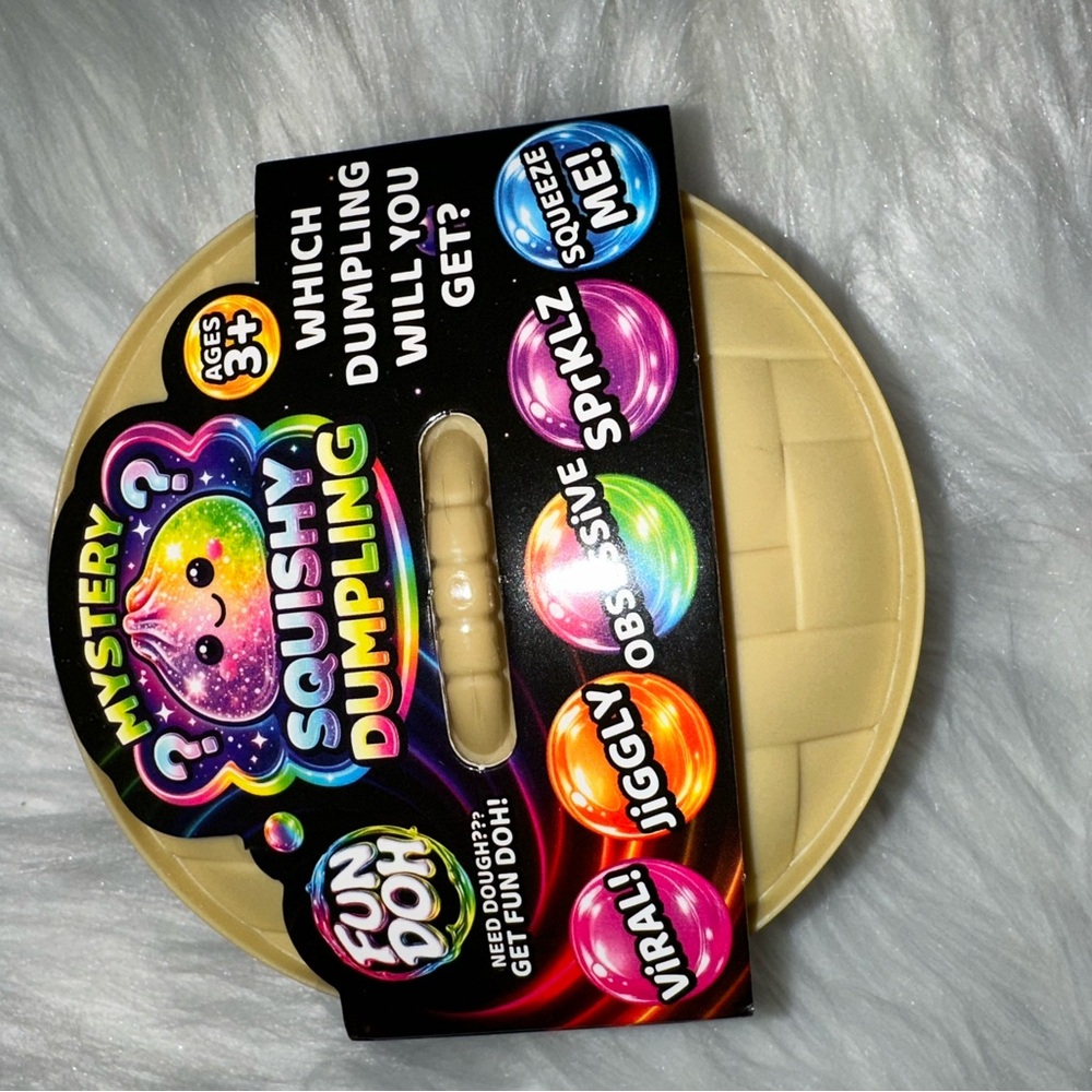 Mystery Squishy Dumpling Stress Toy - Cream